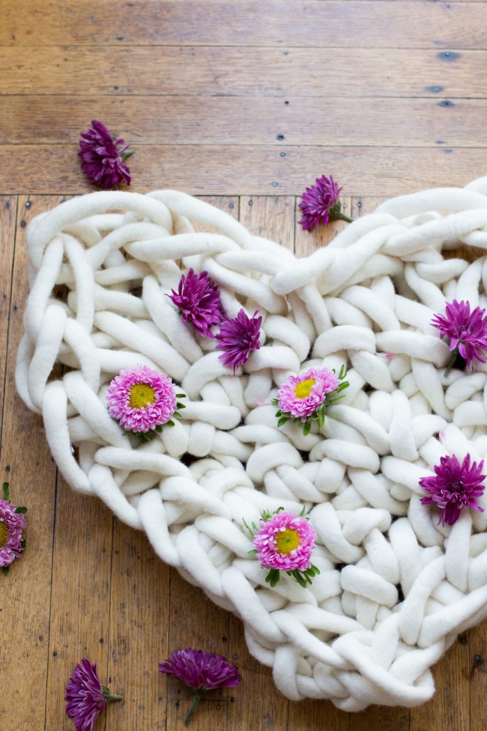 Giant Hand Crochet Heart @flaxandtwine