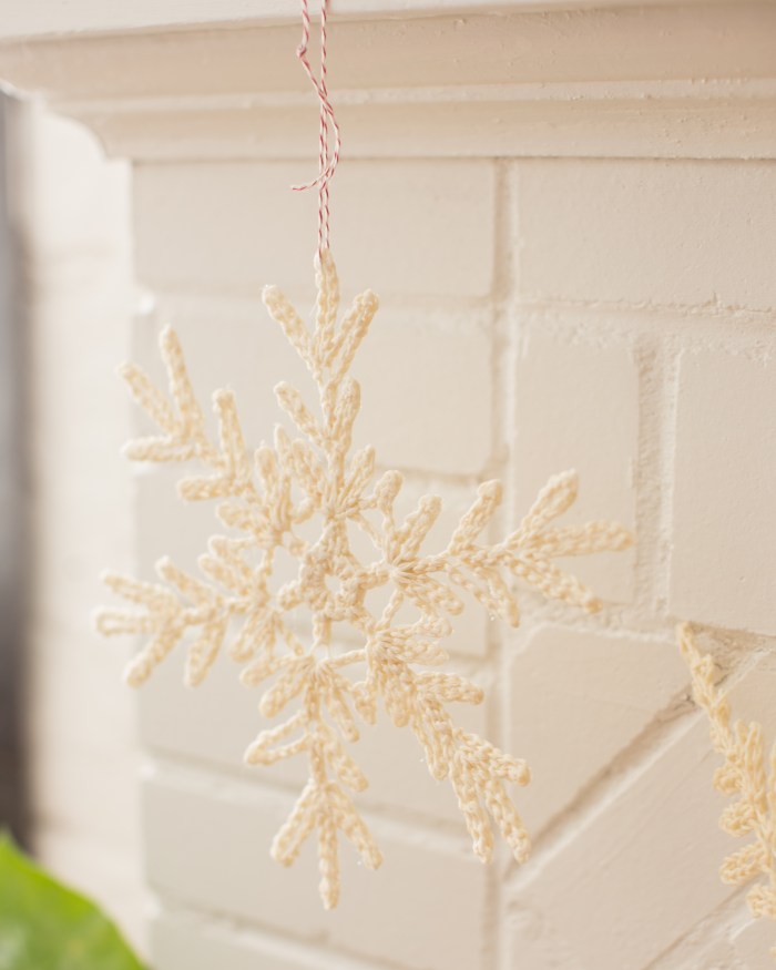 Giant Crocheted Snowflakes by Anne Weil of Flax & Twine