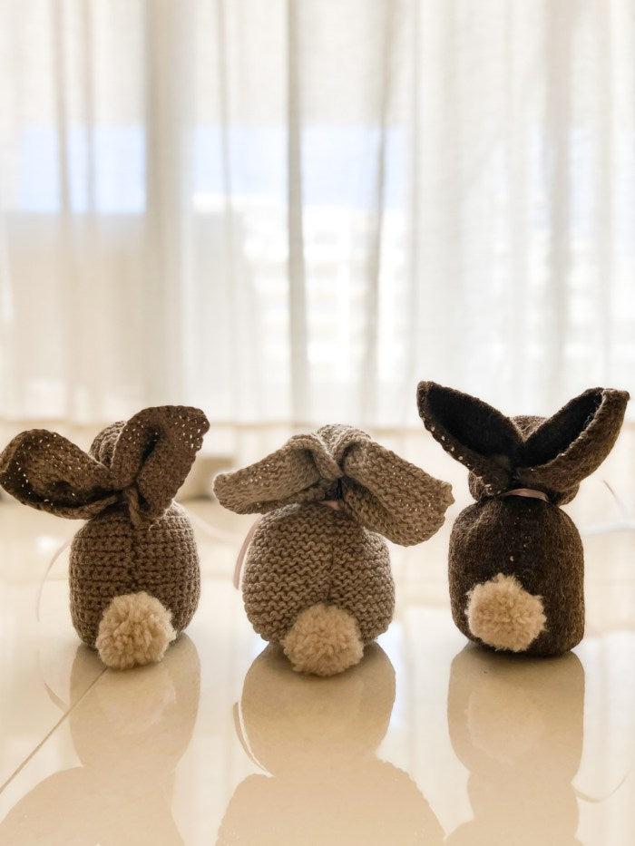 Knit, crochet or weave a handmade bunny!