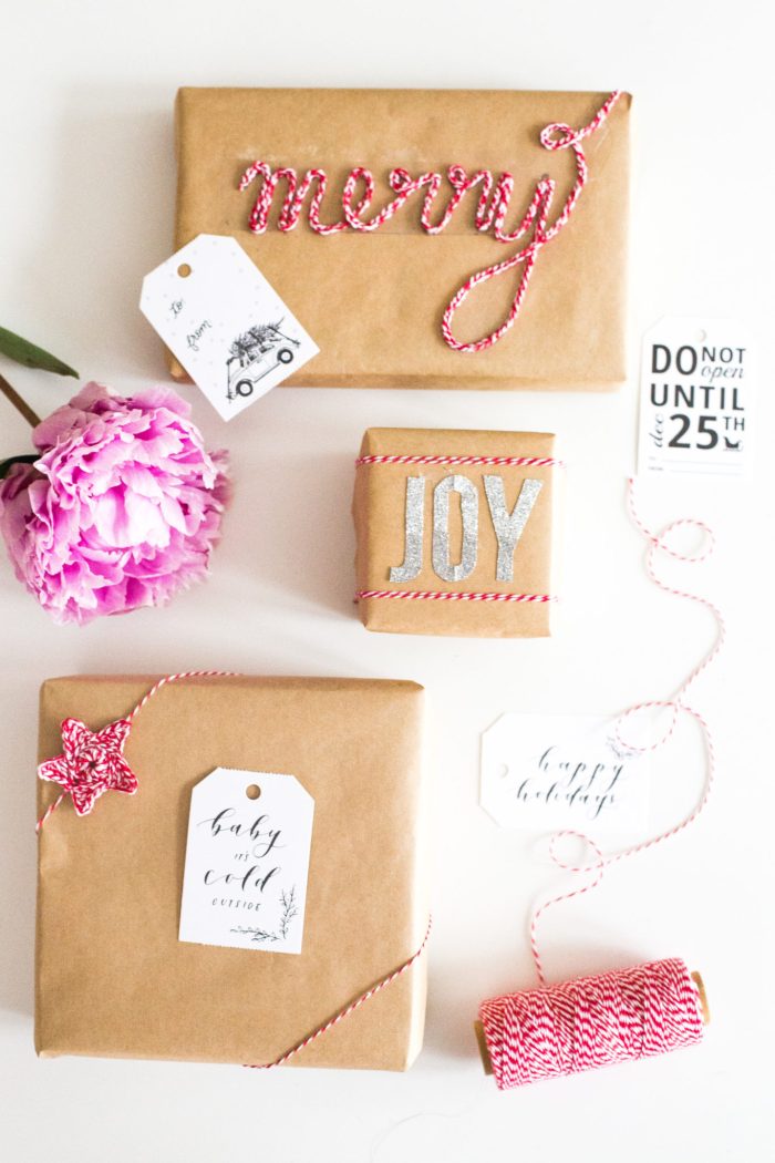 Bakers Twine Gift Wrap Ideas and DIY