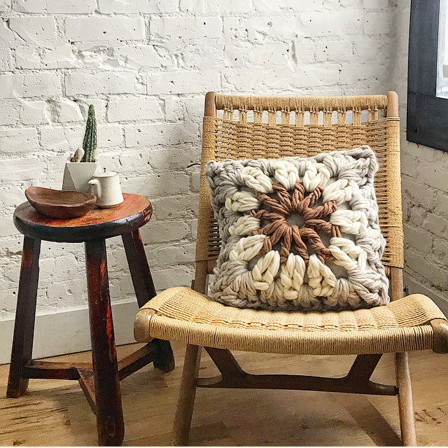 Giant Granny Square Pillow Pattern & Kit