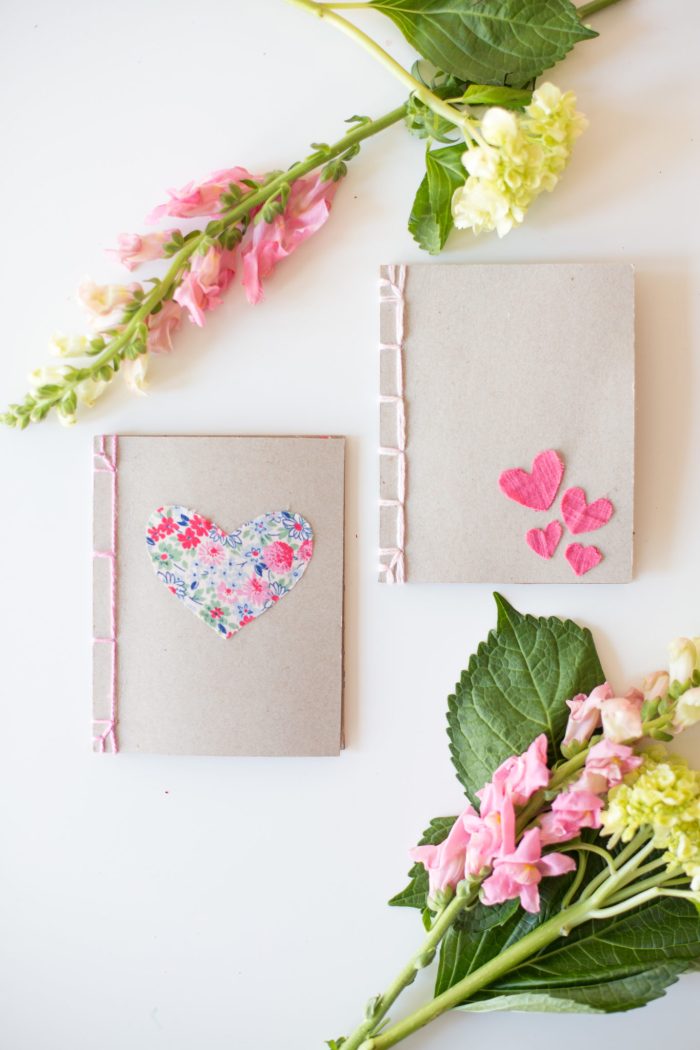 Heart Notebooks + Japanese Book Binding Tutorial