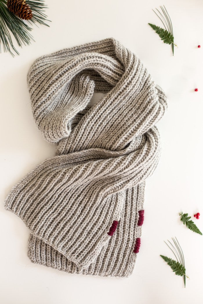 One-Color Brioche Scarf Pattern