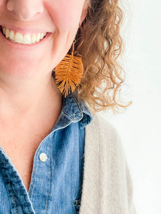 Macrame Feather Earrings Pattern, Kit, and Video