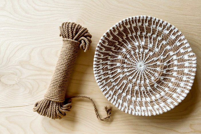 Sunburst Basket and Modern Marcrame Cotton Cord