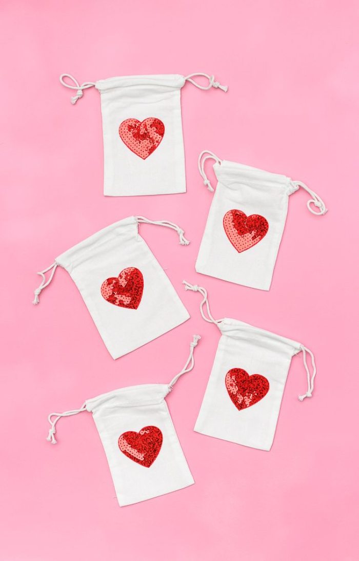 Heart Treat Bags - easy last minute Valentine's Day DIY