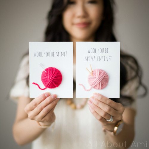 Wool-y Valentines - Easy last minute Valentine's Day DIY