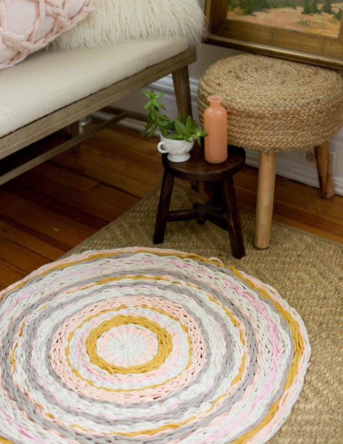 Woven Hula Hoop Rug