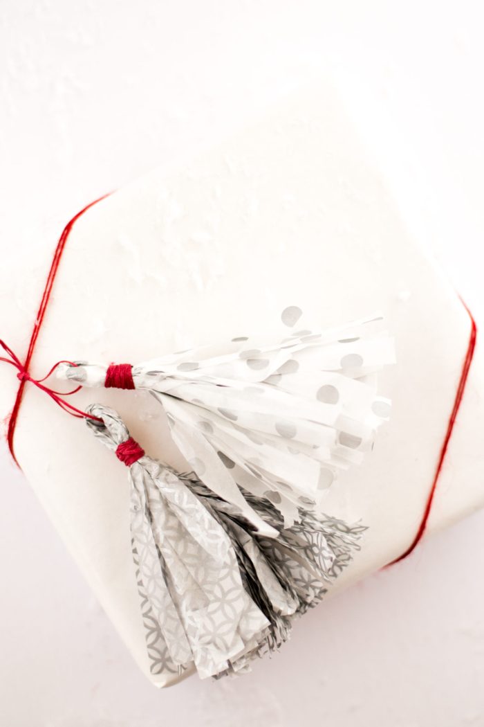 diy tissue paper fringe tassel