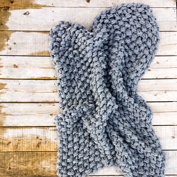 Arm Knit Seed Stitch Blanket Kit – Flax & Twine