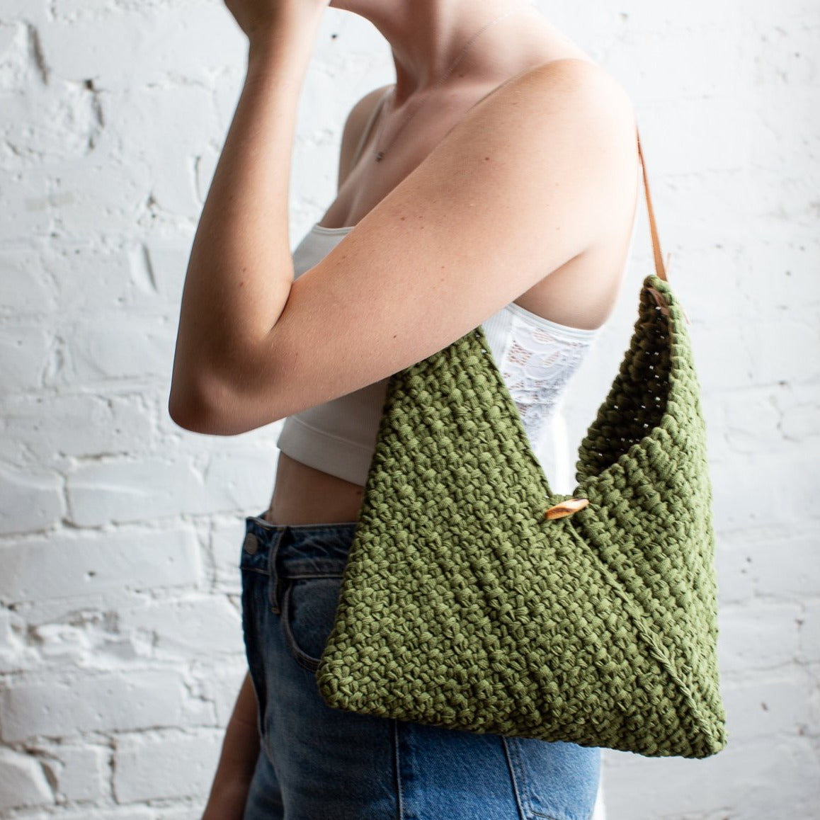 Mini Trellis Drawstring Bag Knit Kit