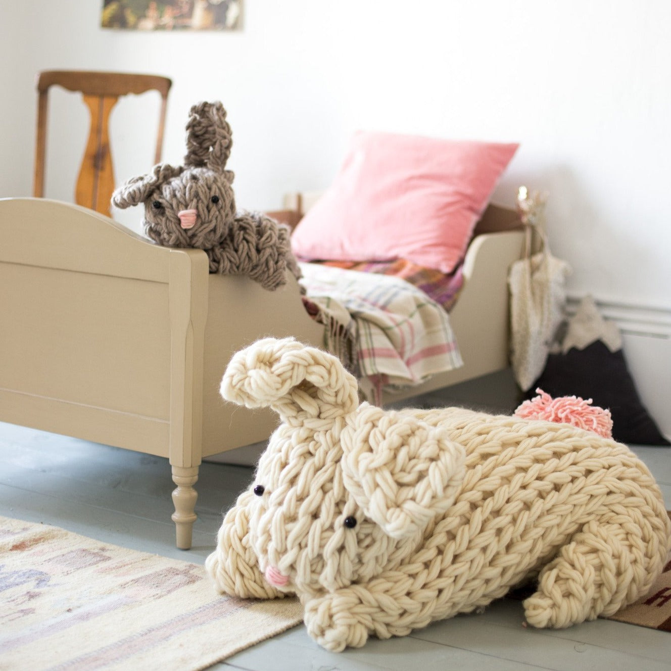 Giant Arm Knit Bunny Kit - Small – Flax and Twine