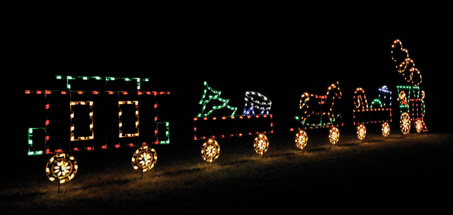 Animated Christmas Train Light Set — HolidayLights.com