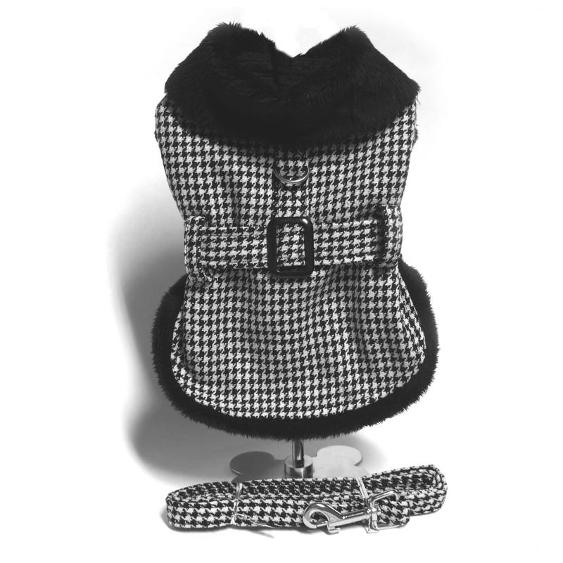 houndstooth dog harness