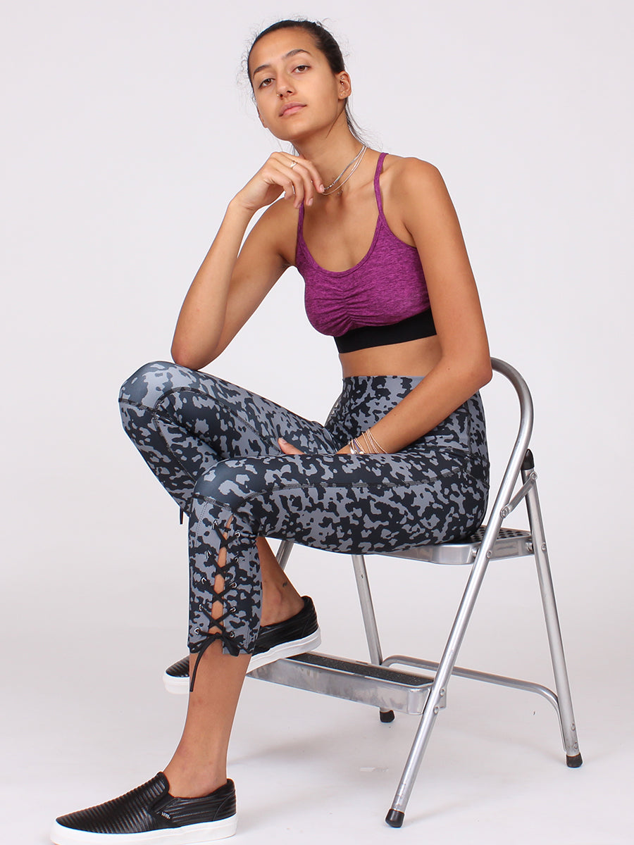 Lace Up Capri Lava | The Perfect Yoga and Active Crop Pant – Anjali