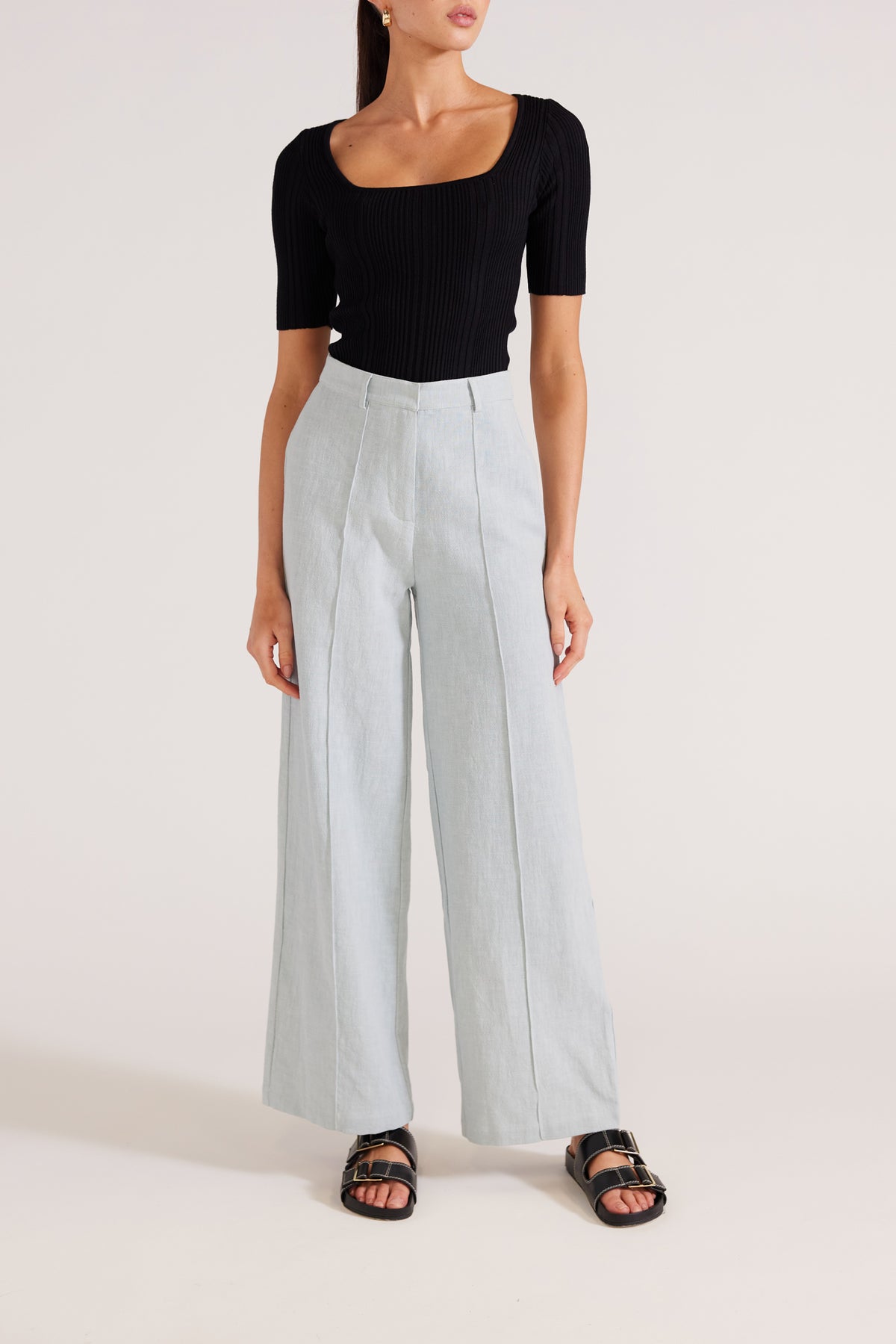 Staple the Label - Ana Wide Leg Pant Peach – byhunterminx