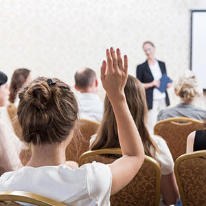 People sitting in a seminar | Safe Sleep Space