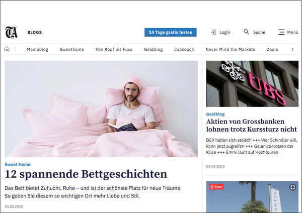 Naughty Linen dresses in Tages Anzeiger
