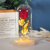 Valentines Day GiftFor Girlfriend Eternal Rose Flowers LED Light In Glass Cover Day Wedding Decoration Favors Mother Day Female GiftGift