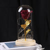 Valentines Day GiftFor Girlfriend Eternal Rose Flowers LED Light In Glass Cover Day Wedding Decoration Favors Mother Day Female GiftGift