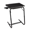 TABLE BUDDY executive ® | Folding Table With Cup Holder & Detachable Foot Rest | Black