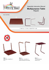 TABLE BUDDY ® | Adjustable Multi Position Portable Folding Table | Marble