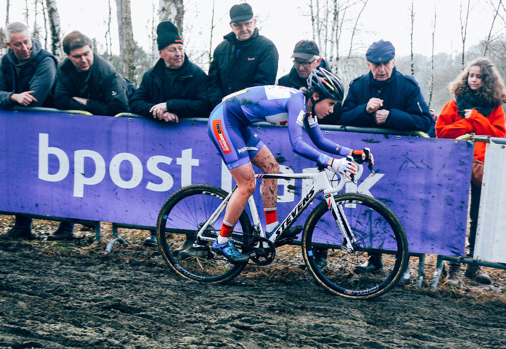 Sanne Cant poised at the GP Sven Nys