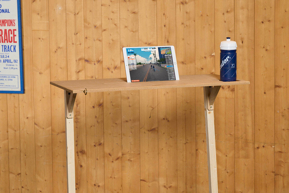 DIY Indoor Trainer Desk made from wood