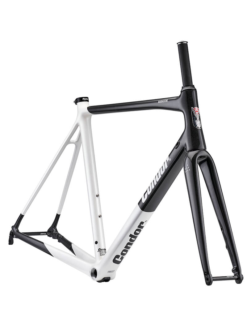 An image of the Baracchi frameset in white and black flash