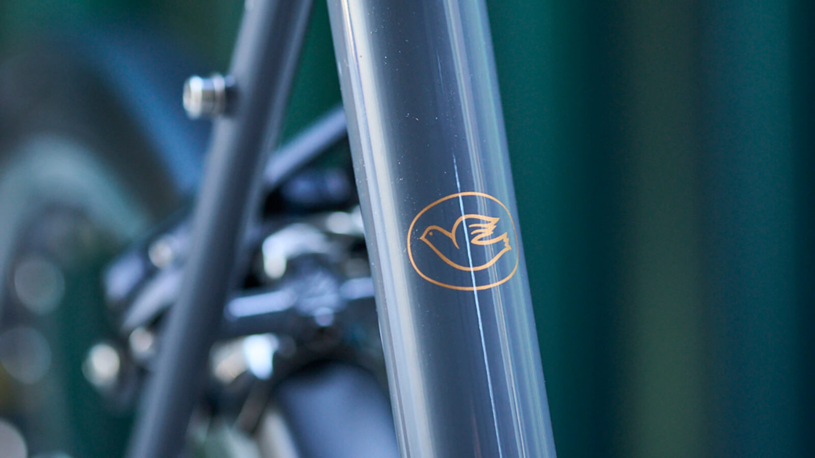 Condor Tempo singlespeed, seat tube detail with Columbus bird