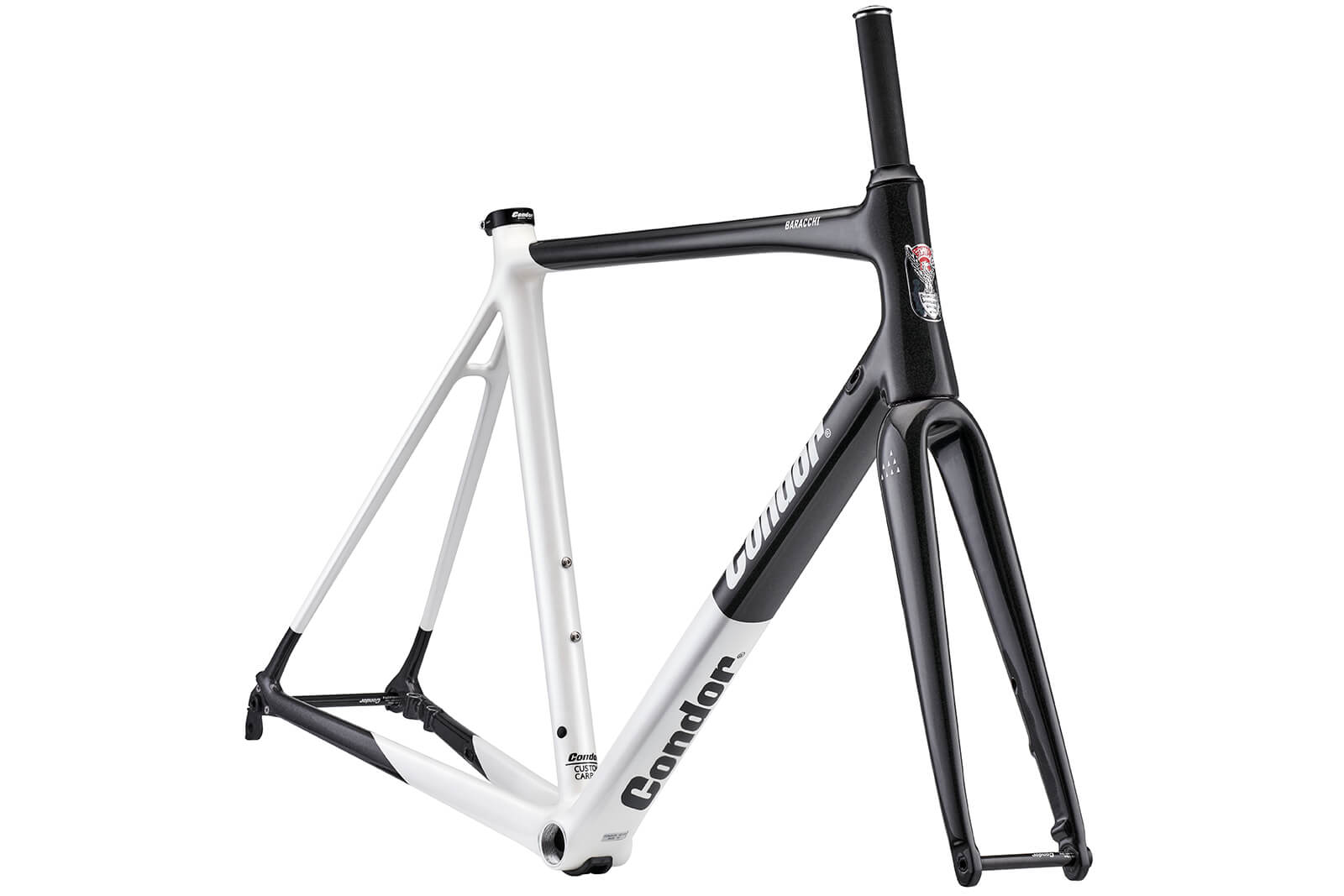 An image of the Baracchi frameset in white and black flash