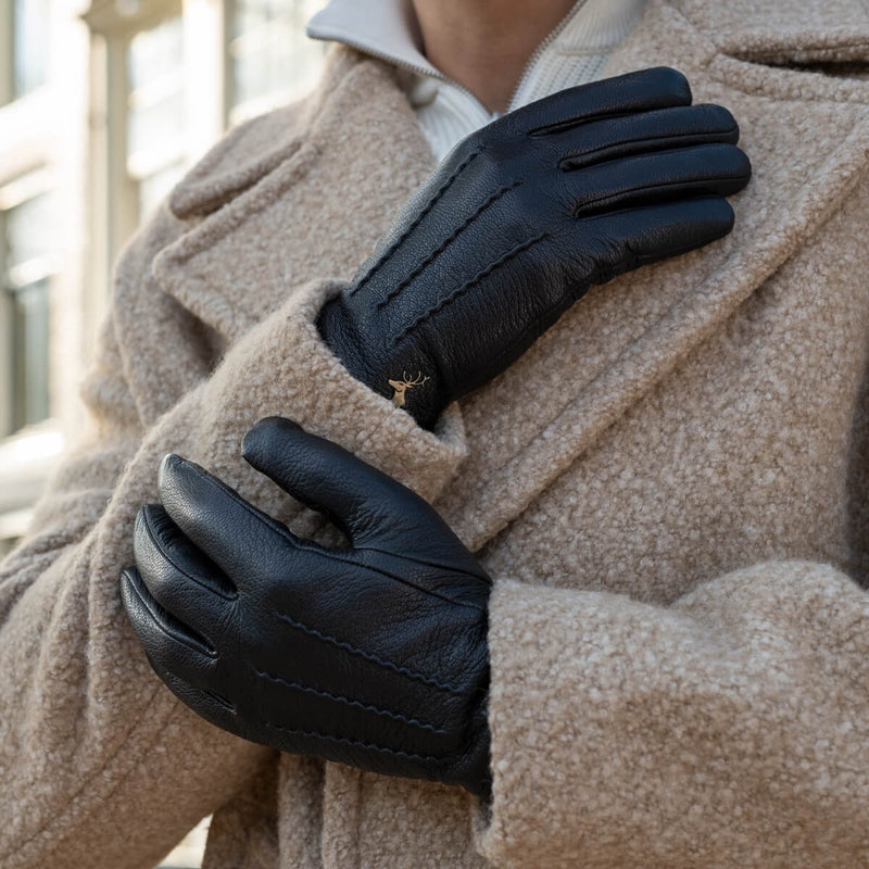 leren handschoenen met wollen voering, Leren Handschoenen Heren - Stevig en Warm - Thermo handschoenen - - | bol.com -