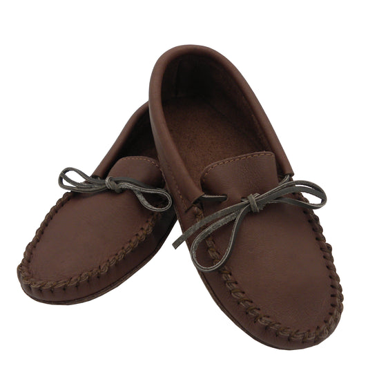 Junior's Rubber Sole Genuine Suede Leather Beaded Moccasin Shoes –  Leather-Moccasins