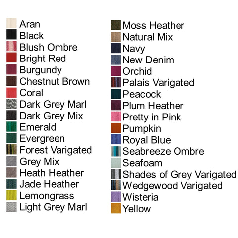 Patons Wool Colour Chart