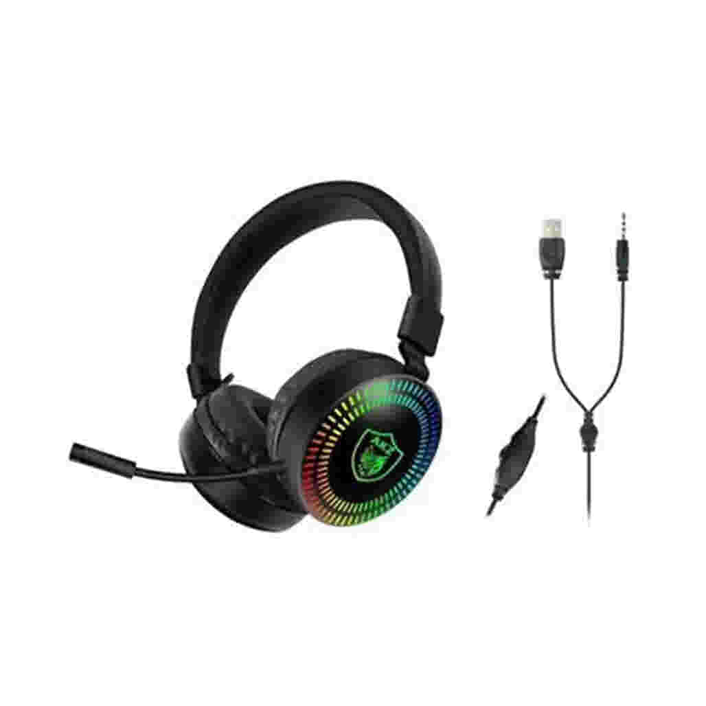 AKZ GM-019 Luminous RGB Light 3.5mm Wired Noise Reduction Gaming Headphone with Mic from AKZ sold by 961Souq-Zalka