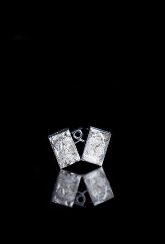 Textured pewter metal box and ring set - Piece Unique - Gentner Design