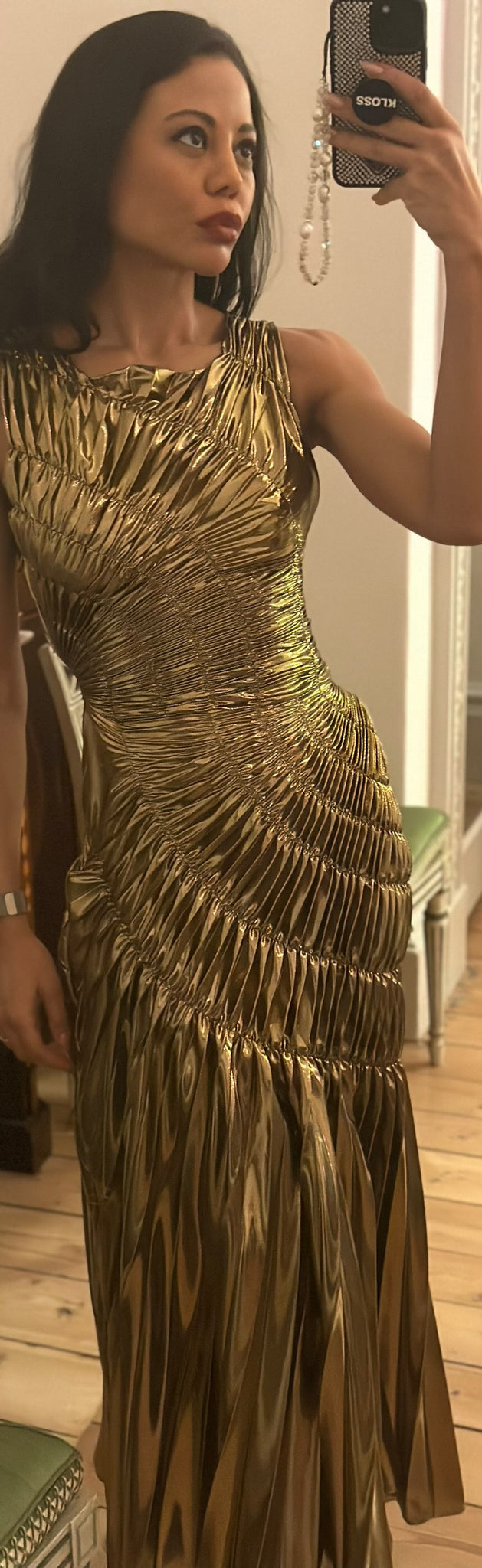 Emma Thynn Fossil Dress in Gold