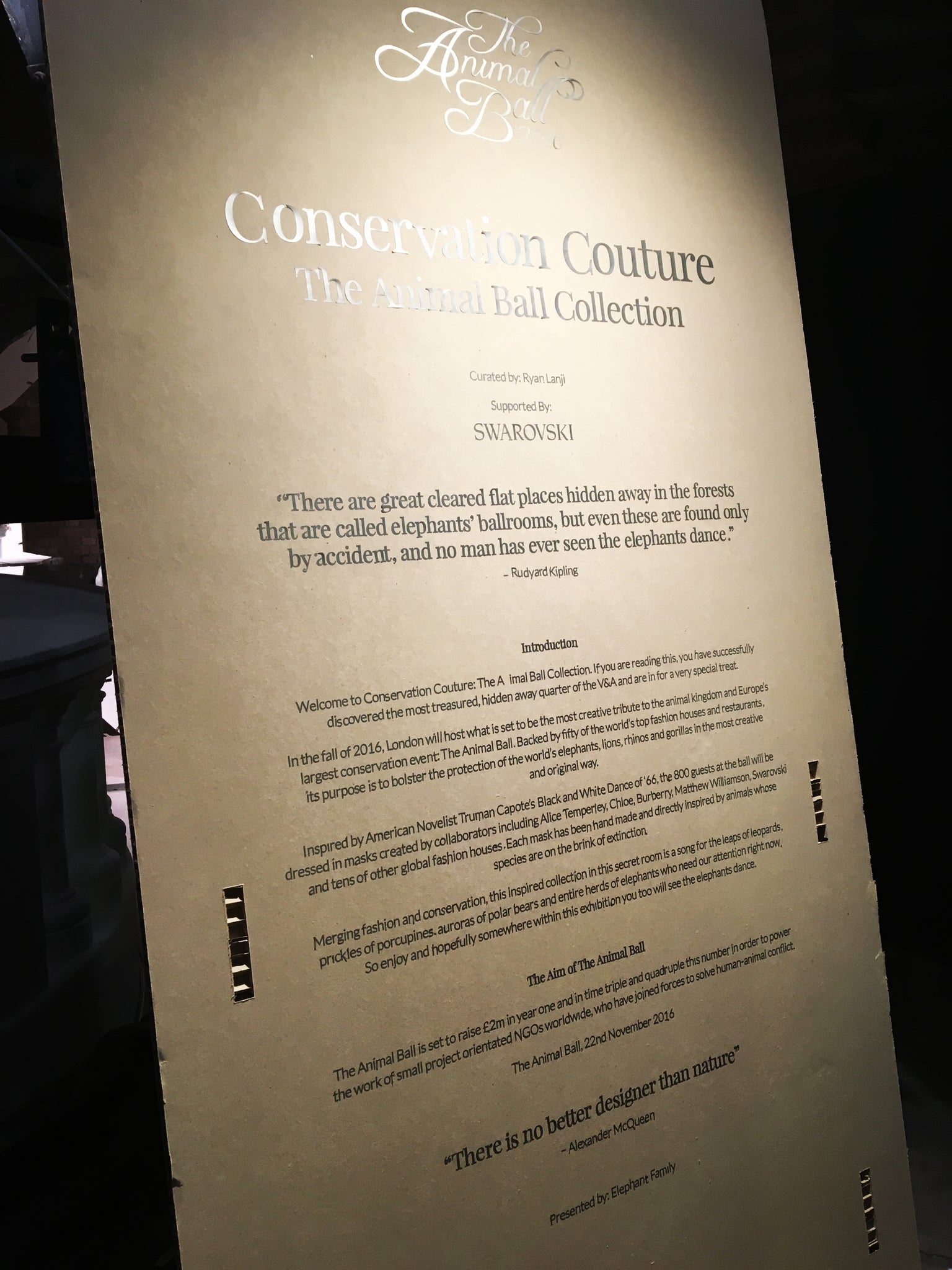 conservation couture animal ball v&a