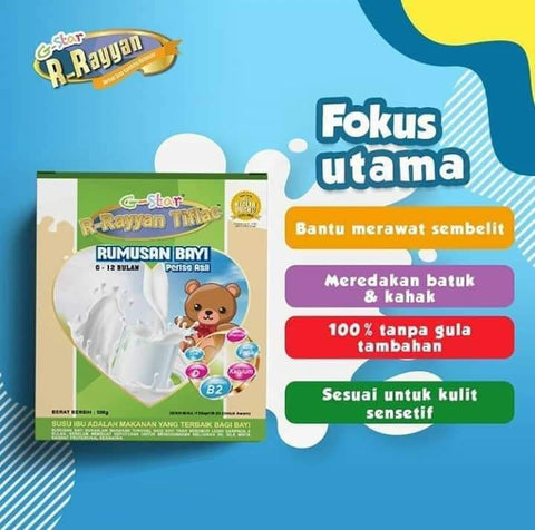 G Star R Rayyan Tiflac Rumusan Bayi Perisa Asli 500g Al Barakah Health Beauty Mart