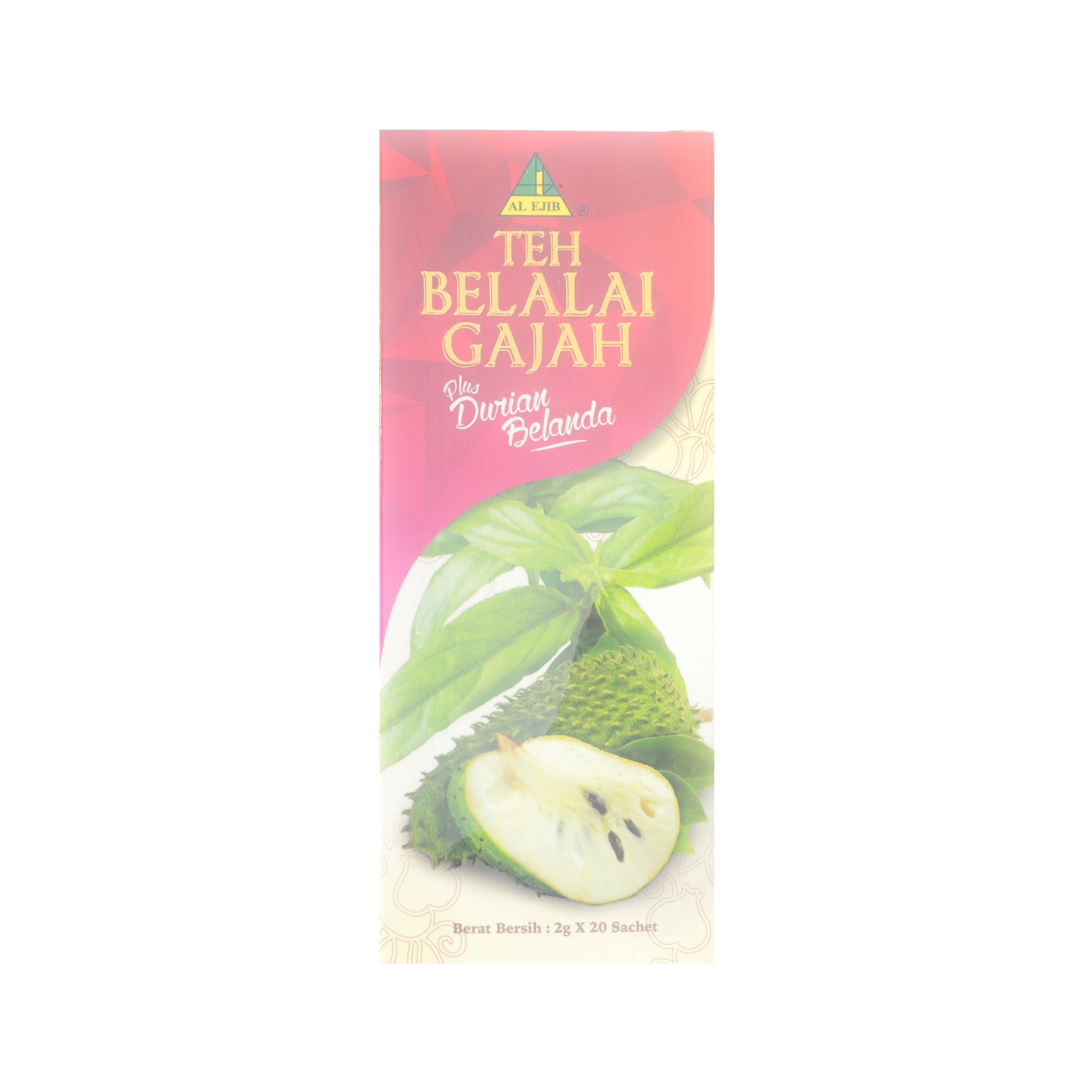 Al Ejib Teh Belalai Gajah Plus Durian Belanda 20 Sachets X 2 G Al Barakah Health Beauty Mart