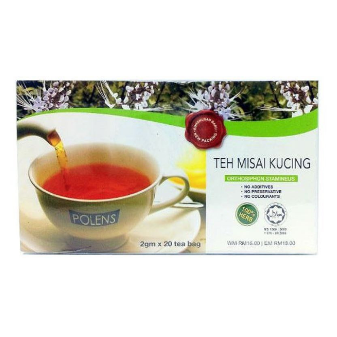 Polens, Teh Misai Kucing, 20 sachets X 2 g