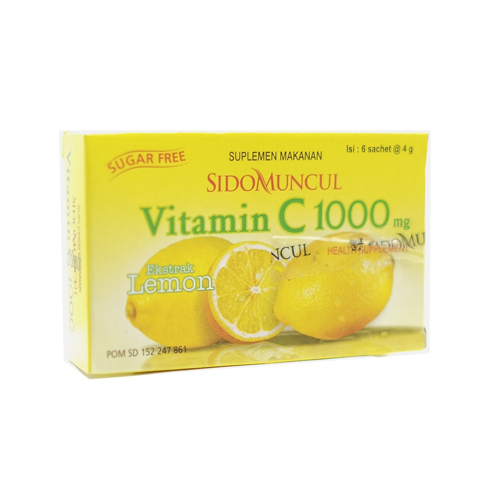 Sido Muncul Vitamin C 1000 Lemon 6 Sachets X 4 G Al Barakah Health Beauty Mart