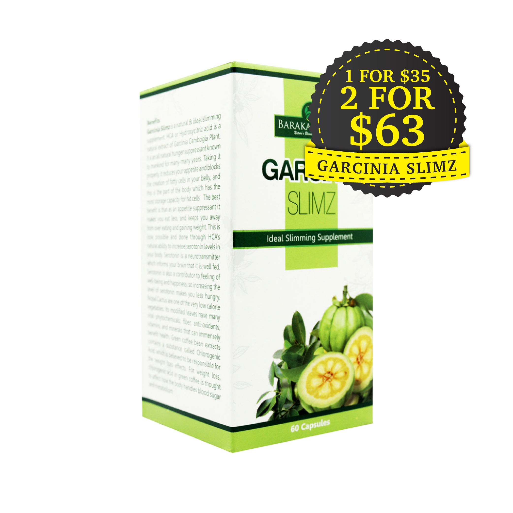 Barakah Herbs Garcinia Slimz 60 Capsules Al Barakah Health Beauty Mart