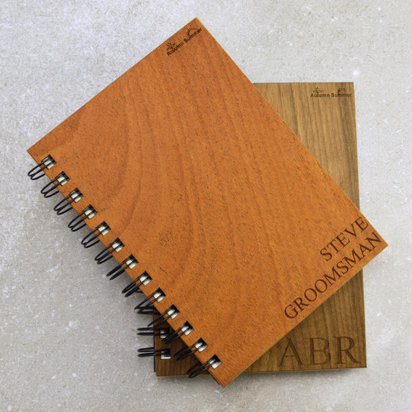 Custom Wood Groomsmen Notebooks