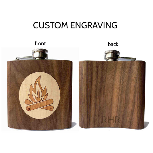 Pack of Wooden Veneer 6oz Flasks cherry Wood, Wooden Flask, Groomsmen Gift,  Custom Flask, Corporate Gift, Laser Blanks, DIY, Bulk, Blanks 