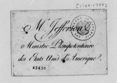 Calling Card - Thomas Jefferson