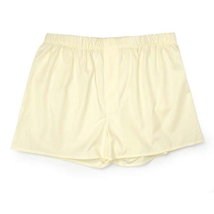 Budd Cotton Chairman Boxer Shorts in Cream