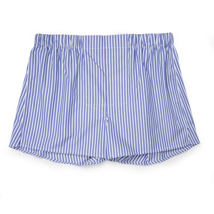 Exclusive Budd Stripe Classic Boxer Shorts in Edwardian Blue