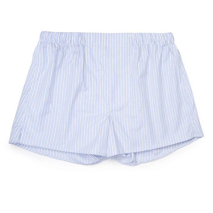 Exclusive Budd Stripe Classic Boxer Shorts in Sky Blue