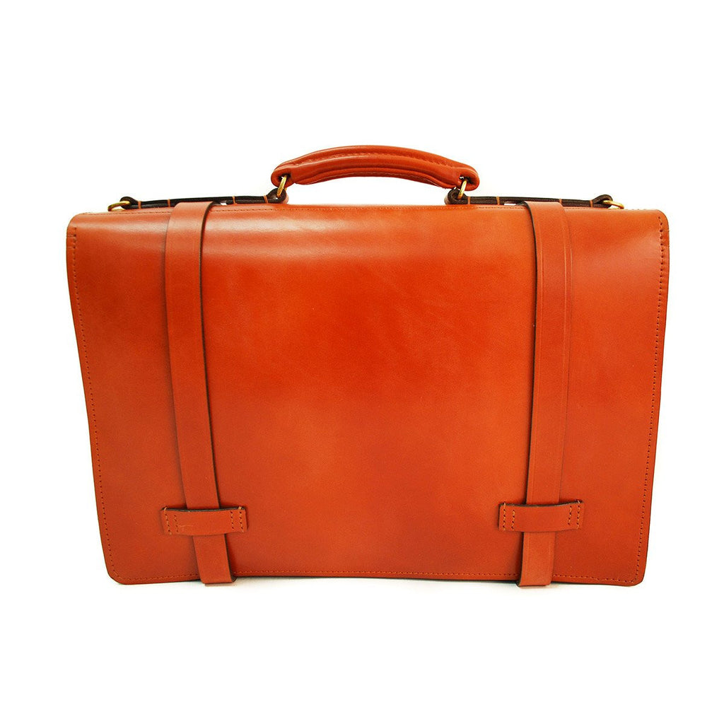 Triple Gusset Strap Around | High End Leather Briefcase | Made in UK